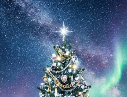 Julgran och stjärna