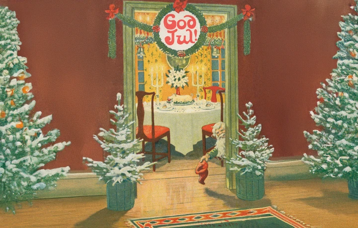 Julkort Jenny Nystrom med generativ utökning