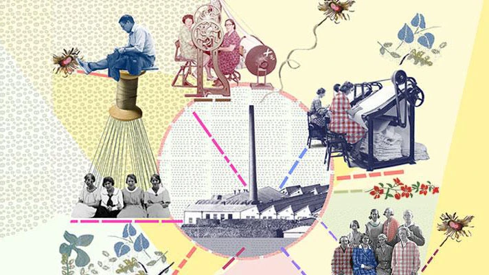 Illustrerad bild för textilutställningen