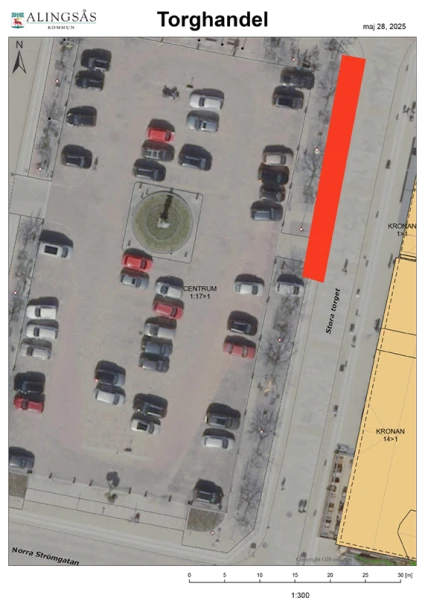 Karta Stora torgets östra sida