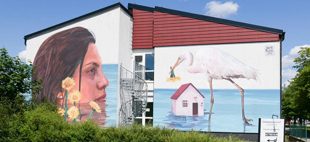 bild på muralmålning