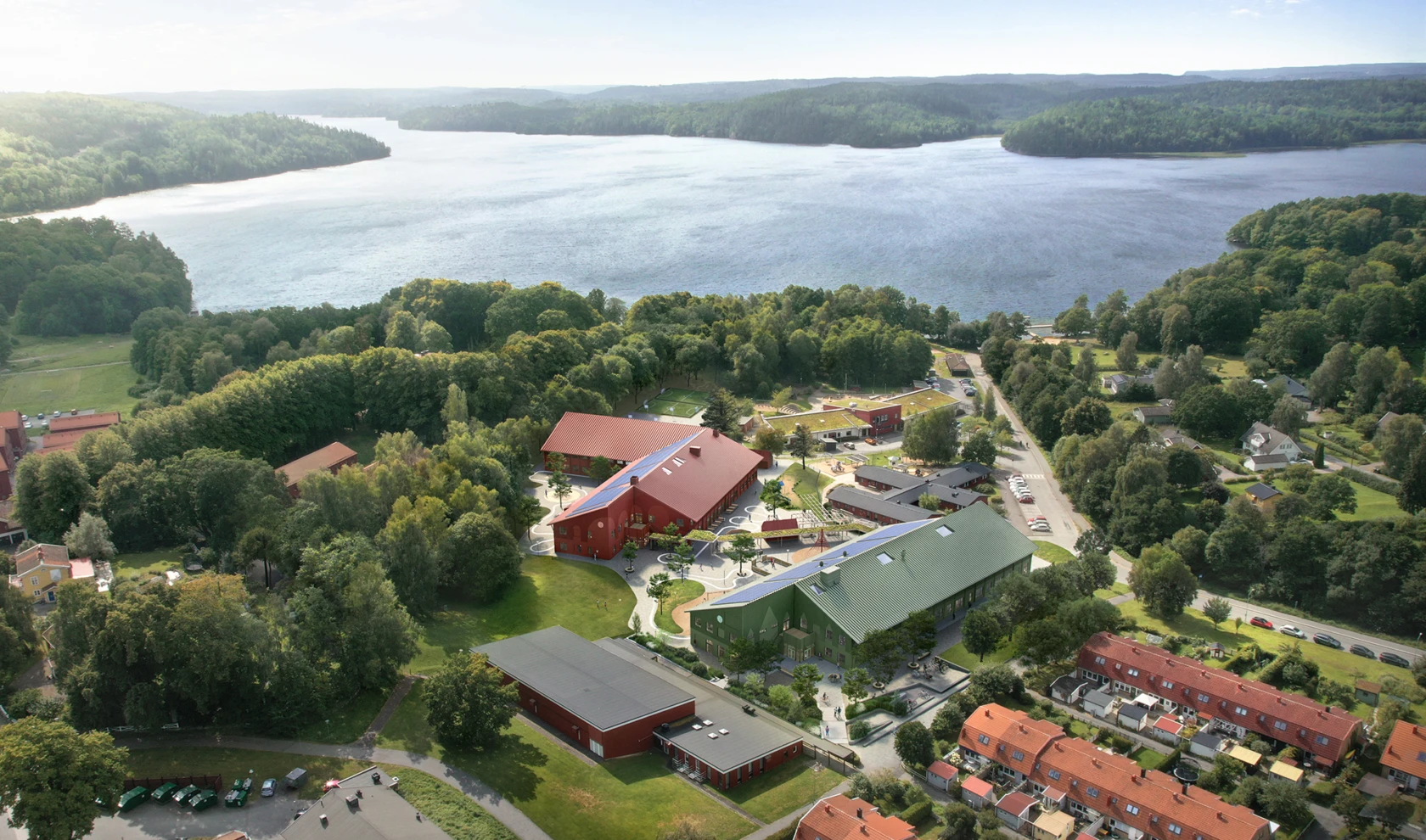 Flygvy Ingaredsskolan, visualiserat