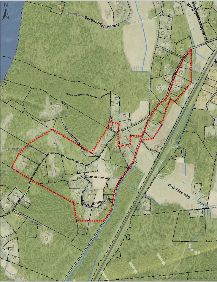 Översiktskarta VA-utbyggnad Västra Bodarna, Etapp 3 och Etapp 4.
