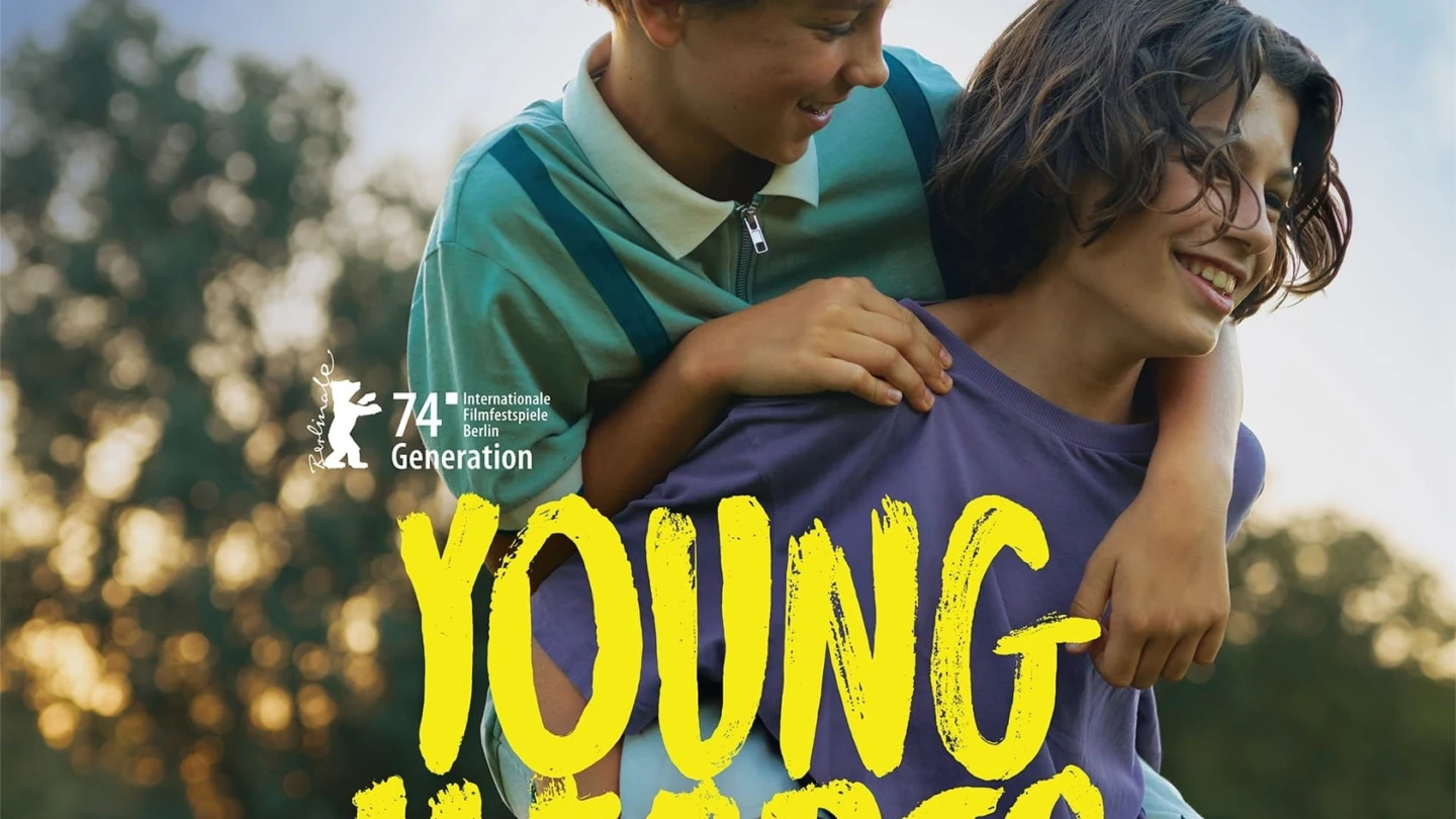 Filmomslag, texten Young Hearts