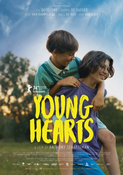 Filmomslag, texten Young Hearts