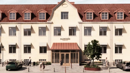 Illustration av Alingsås nya kommunhus