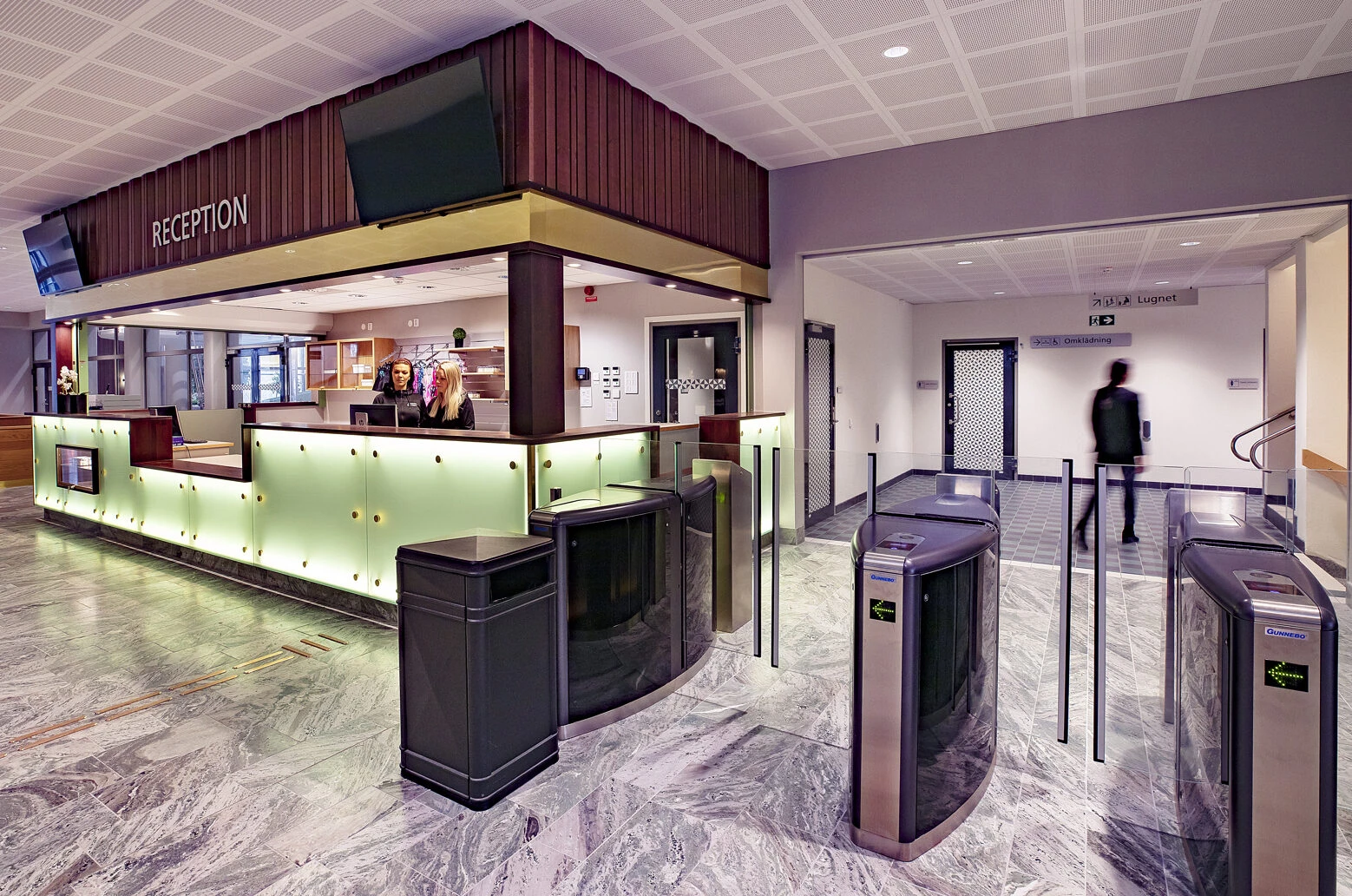 Entrén på Nolhaga Parkbad.