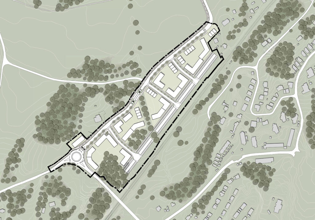 Illustrationskarta som visar planförslaget.