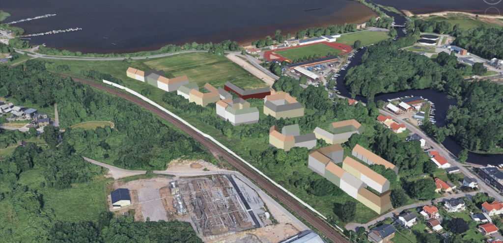 3D-vy över området.