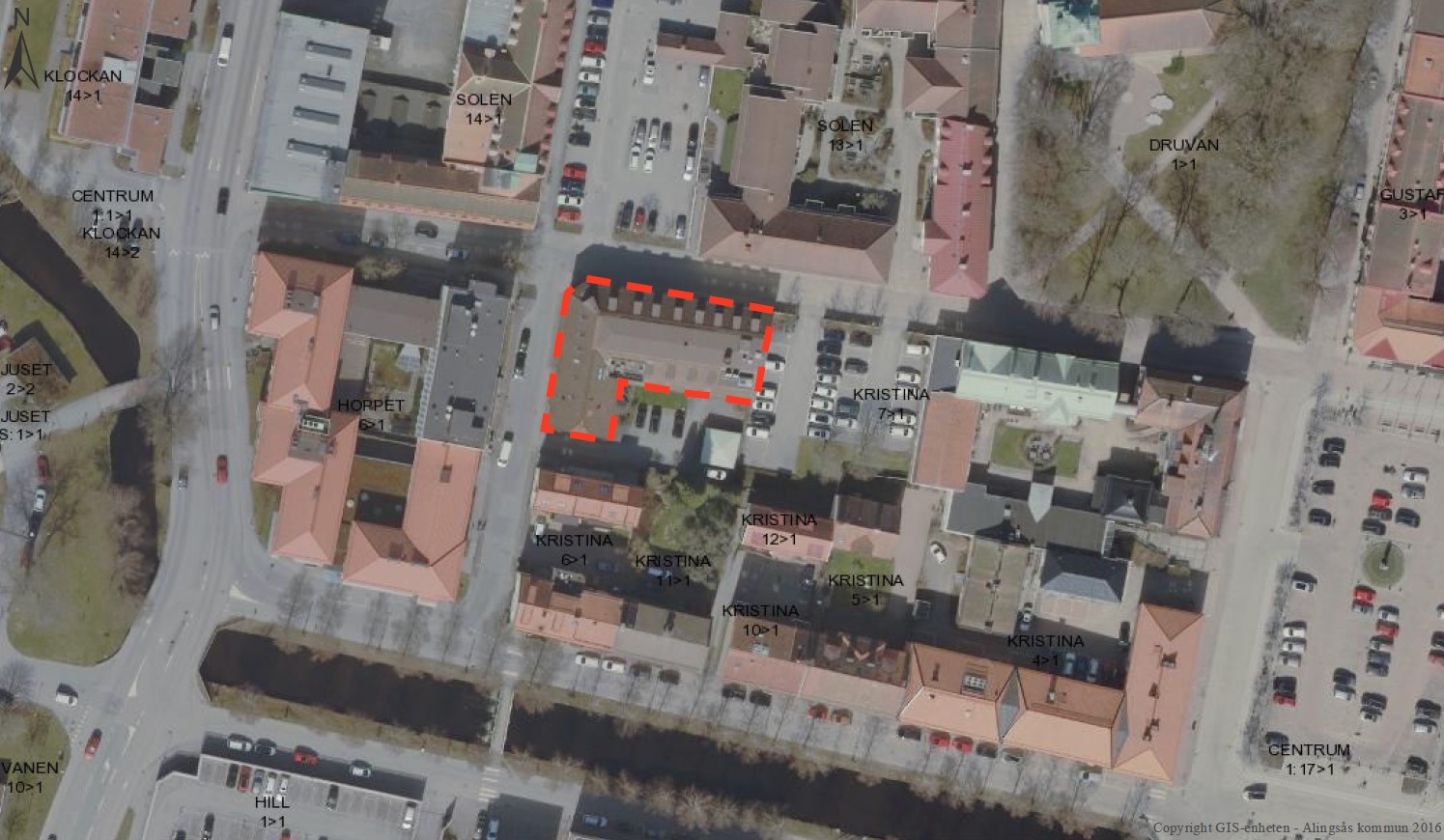 Översiktskarta över ungefärligt planområde