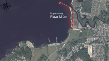 Området som innefattas av delprojektet Playa Mjörn.