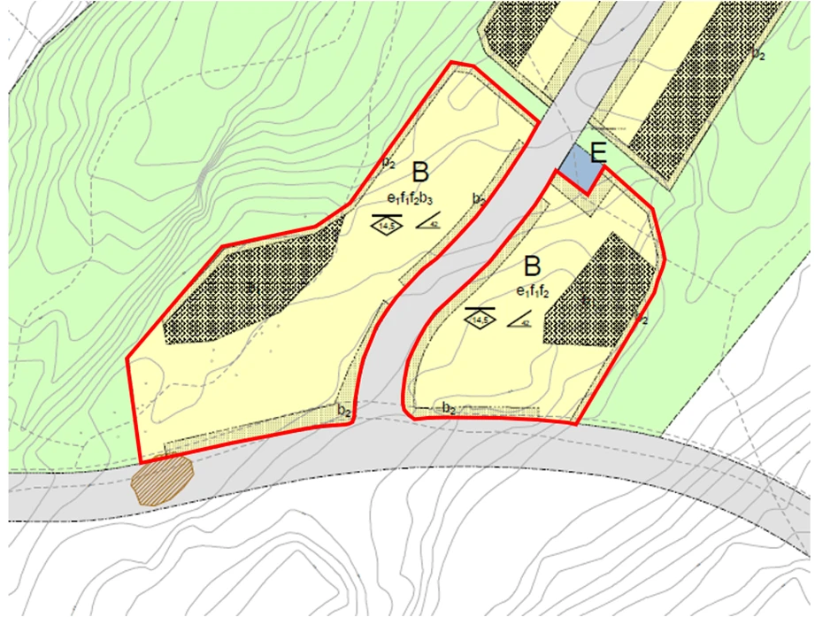 Karta med markerat omr&aring;de. 