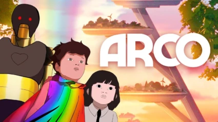 två barn och en robot