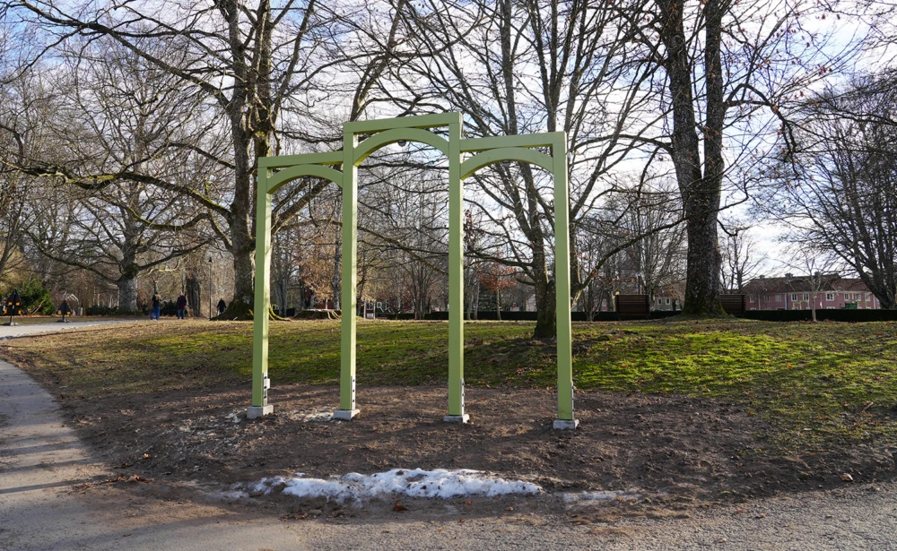 En av de nya entréerna.