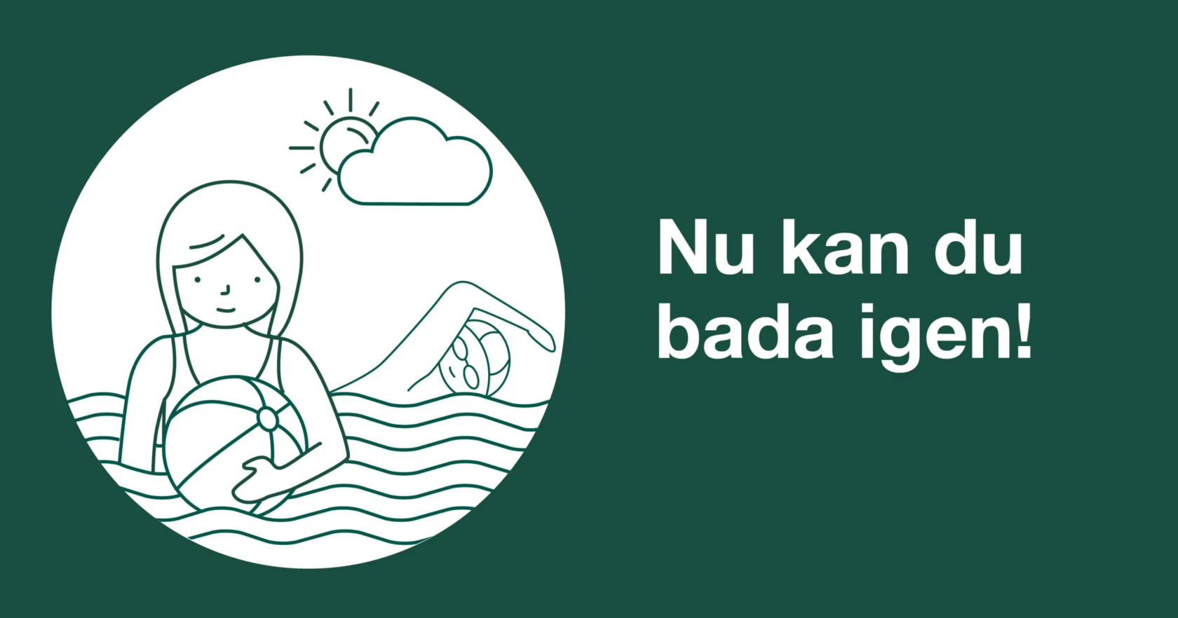 Illustration badande barn