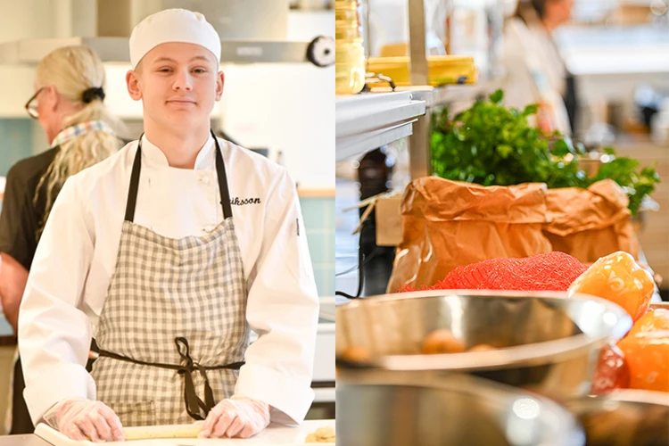 Elev på restaurangprogrammet
